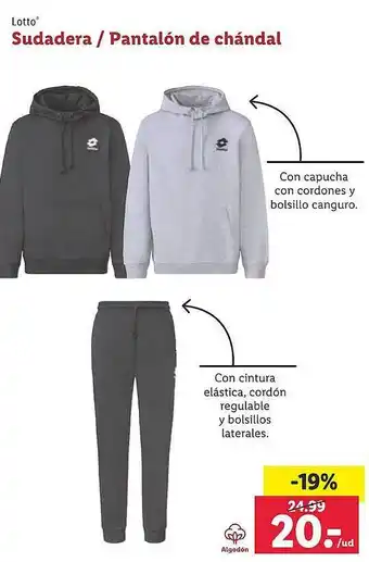 Lidl Lotto sudadera - pantalón de chándal oferta