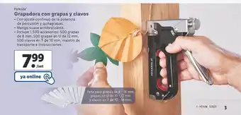 Lidl Parkside grapadora con grapas y clavos oferta
