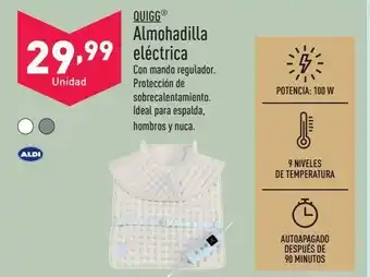 ALDI Almohadilla eléctrica quigg oferta