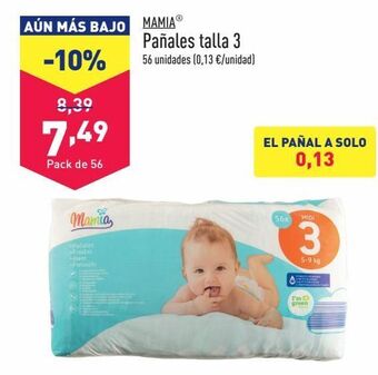 ALDI Pañales mamia oferta