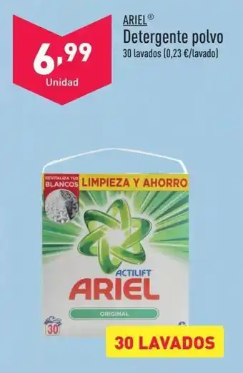 ALDI Detergente en polvo ariel oferta
