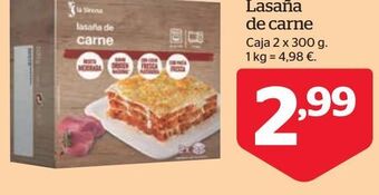 La Sirena Lasaña de carne oferta