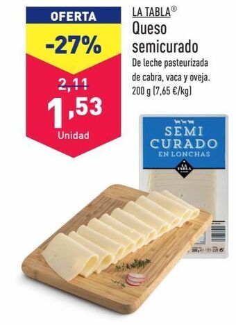 ALDI Queso semicurado oferta