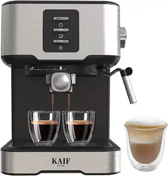 Kaifstyle cafetera espresso, prevención de fugas de agua, silenciosa, calentamiento rápido en 1min, control de temperatura...
