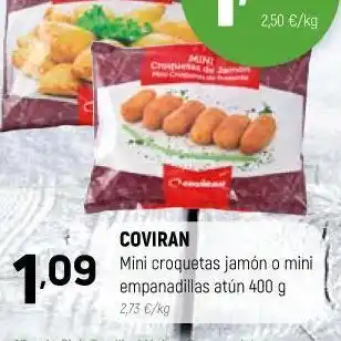 Coviran Mini croquetas de jamón o mini empanadillas atún 400 g oferta
