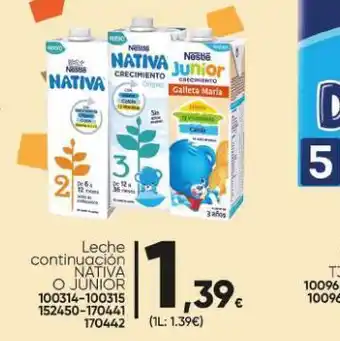 Family Cash Leche continuación nativa o junior oferta