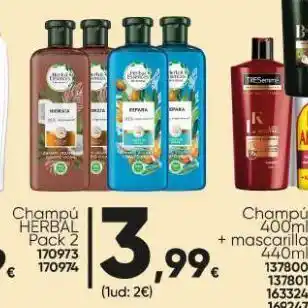 Family Cash Champú herbal oferta