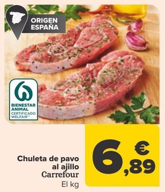 Carrefour Chuleta de pavo al ajillo carrefour oferta