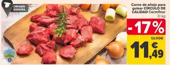 Carrefour Carne de añojo para guisar círculo de calidad carrefour oferta