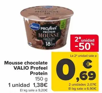Carrefour Mousse chocolate valio profeel protein oferta
