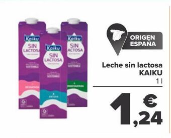 Carrefour Leche sin lactosa kaiku oferta