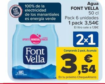 Carrefour Agua font vella oferta