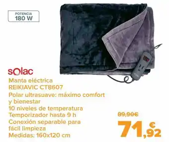 Carrefour Solac manta eléctrica reikiavic ct8607 oferta