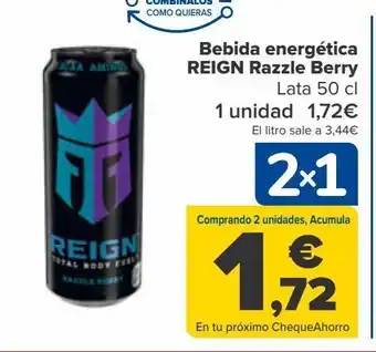 Carrefour Bebida energética reign razzle berry oferta