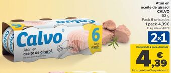 Carrefour Atún en aceite de girasol calvo oferta