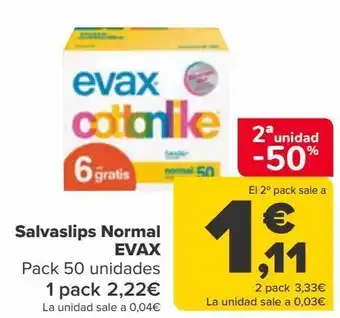 Carrefour Salvaslip normal evax oferta