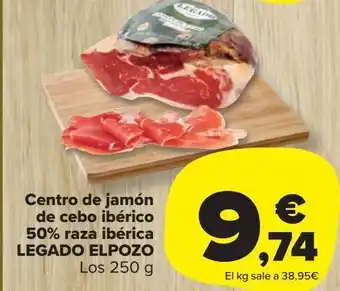 Carrefour Market Centro de jamón de cebo ibérico 50% raza ibérica legado el pozo oferta