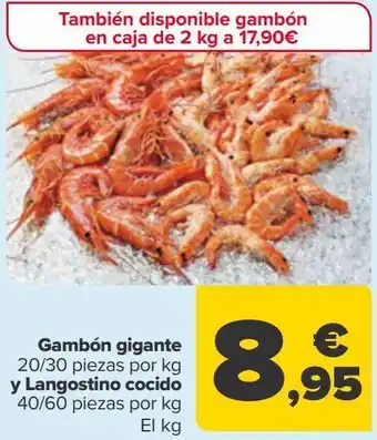 Carrefour Gambón gigante y langostino cocido oferta