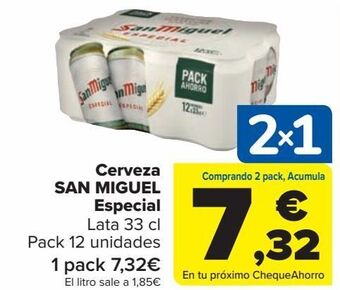 Carrefour Market Cerveza san miguel especial oferta