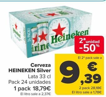 Carrefour Cerveza heineken silver oferta