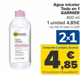 Carrefour Agua micelar todo en 1 garnier oferta