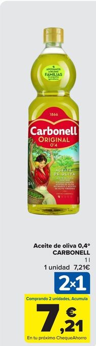 Carrefour Market Aceite de oliva 0,4º carbonell oferta