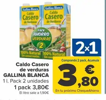 Carrefour Caldo casero de verduras gallina blanca oferta