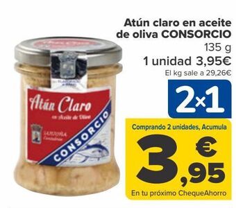Carrefour Atún claro en aceite de oliva consorcio oferta