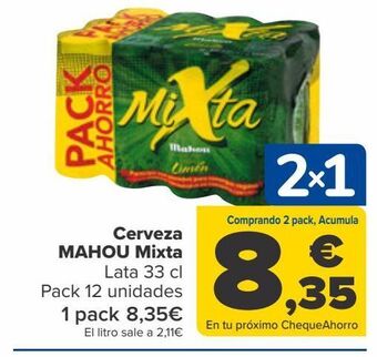 Carrefour Cerveza mahou mixta oferta