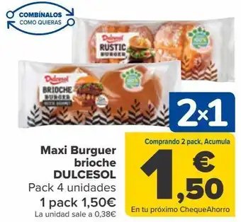Carrefour Maxi burguer brioche dulcesol oferta