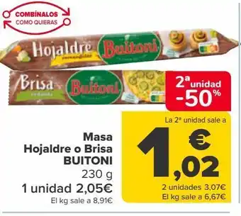 Carrefour Masa hojaldre o brisa buitoni oferta