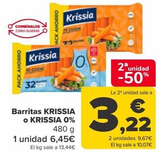 Carrefour Barritas krissia o krissia 0% oferta