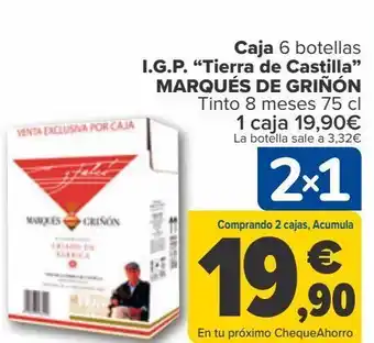 Carrefour Caja 6 botellas i.g.p. "tierra de castilla" marqués de griñón oferta