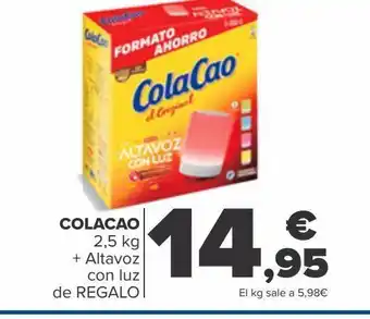 Carrefour Colacao + altavoz con luz de regalo oferta