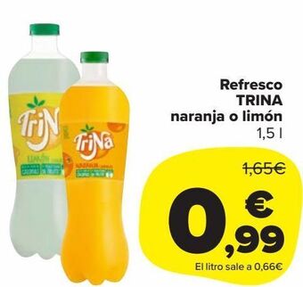Carrefour Market Refresco trina naranja o limón oferta