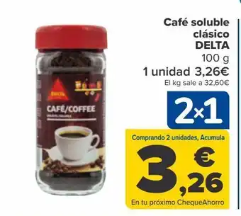 Carrefour Café soluble clásico delta oferta