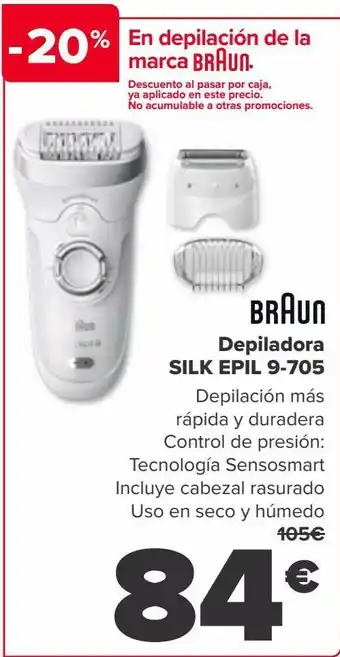 Carrefour Braun depiladora silk epil 9-705 oferta