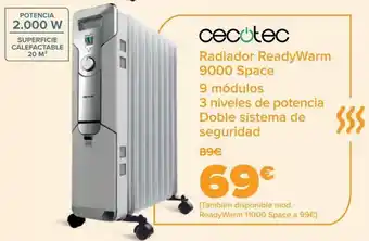 Carrefour Cecotec radiador readywarm 9000 space oferta