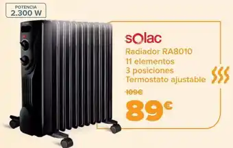 Carrefour Solac radiador ra8010 oferta