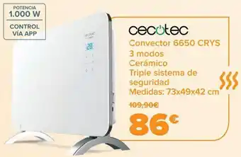 Carrefour Cecotec convector 6650 crys oferta