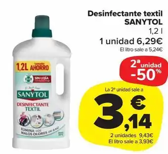 Carrefour Market Desinfectante textil sanytol oferta