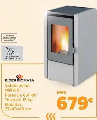 Carrefour Eider biomasa estufa pellet mika 6 oferta