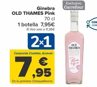 Carrefour Ginebra old thames pink oferta