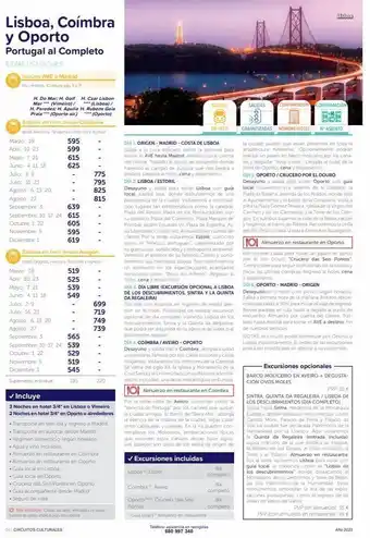 Viajes Tejedor Lisboa, coimbra y oporto portugal al completo 6 días | 5 noches incluye ave a madrid ida y regresa (consulta pág. 6 y 2) oferta