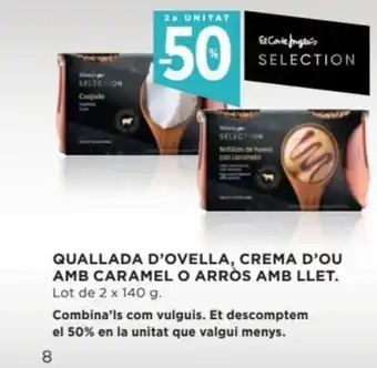 Hipercor Quallada D' Ovella, Crema D'Ou Amb Caramel O Arros Amb Llet oferta