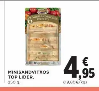 Hipercor Minisandvitxos Top Lider oferta