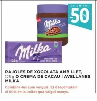 Hipercor Rajoles De Xocolata Amb Llet, O Crema De Cacau I Avellanes Milka oferta