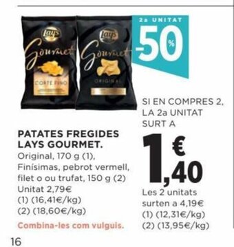 Hipercor Patates Fregides Lays Gourmet oferta