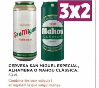 Hipercor Cervesa San Miguel Especial, Alhambra O Mahou Clàssica oferta