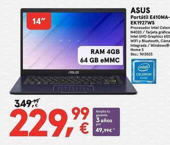 Worten Asus portátil e410ma-ek1927ws oferta